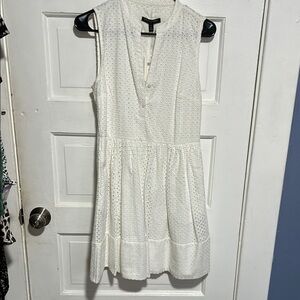 Banana Republic Elegant White Sleeveless Dress